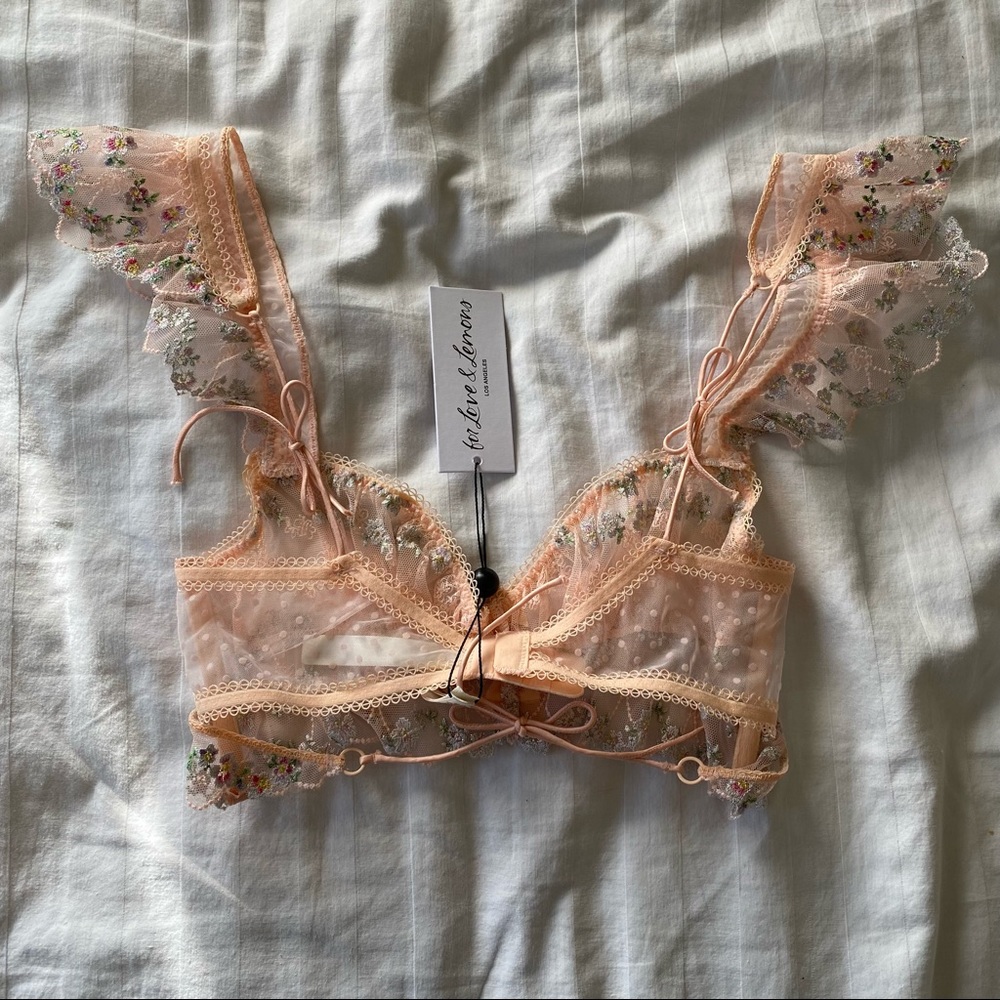 VS x FLL Emma Embroidered bra & thong panty set - Picture 5 of 10